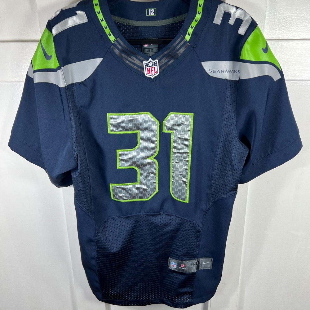 Nike Seattle Seahawks Kam Chancellor 31 On Field Jersey Mens 40 Medium Navy